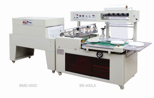 BS-400LA+BMD-450C - Automatic L-bar Sealing �� Shrink Packing Machine