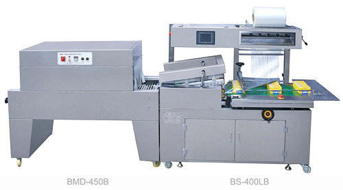 BS-400LB+BMD-450B - Automatic L-bar Sealing �� Shrink Packing Machine
